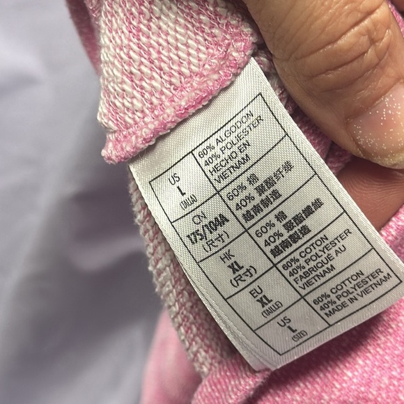 Large pink authentic original Disney Parks sweatshirt with Mickey & Minnie Mouse - Picture 7 of 7